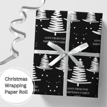 Black White Minimalist Christmas Trees