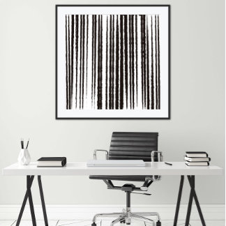 Black & White Minimalist Modern Art Print