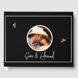 Black & White Minimalist - Photo-  Guest Book