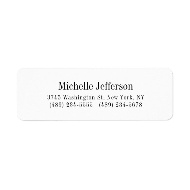 Black & White Minimalist Plain Modern (Front)