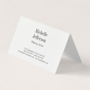 Black & White Minimalist Plain Modern Business Card
