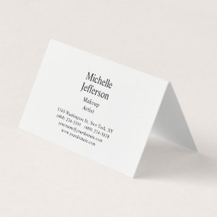 Black & White Minimalist Plain Modern Business Card