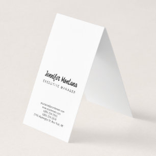 Black & White Minimalist Plain Modern Business Card