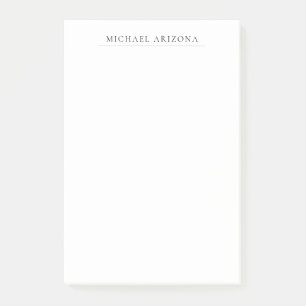 Black & White Minimalist Plain Modern Post-it Notes