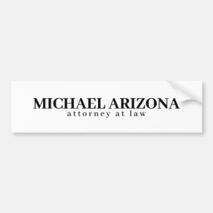 Black & White Minimalist Simple Plain  Bumper Sticker