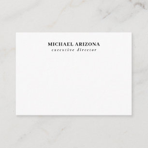 Black White Minimalist Simple Plain Enclosure Card