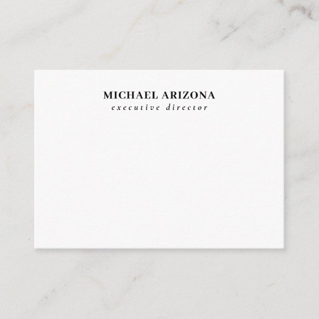 Black White Minimalist Simple Plain Enclosure Card (Front)