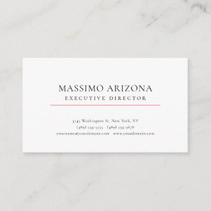 Black White Minimalist Simple Plain  Enclosure Card