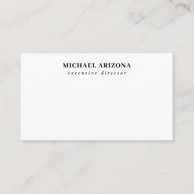 Black White Minimalist Simple Plain Enclosure Card (Front)
