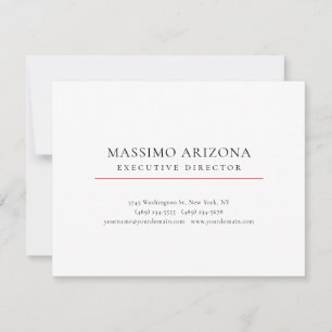 Black White Minimalist Simple Plain Modern Card