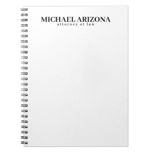 Black & White Minimalist Simple Plain Notebook