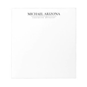 Black & White Minimalist Simple Plain Notepad
