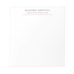 Black White Minimalist Simple Plain Notepad
