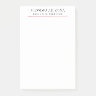 Black White Minimalist Simple Plain Post-it Notes