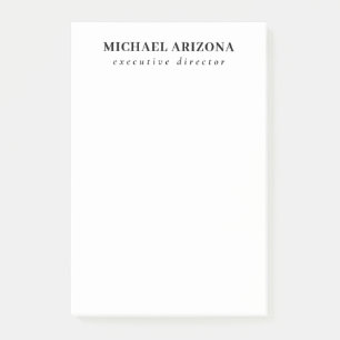 Black White Minimalist Simple Plain Post-it Notes