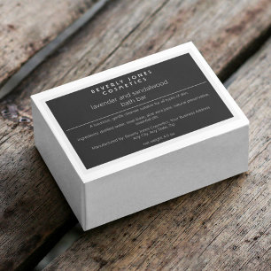 Black & white minimalist waterproof soap box label