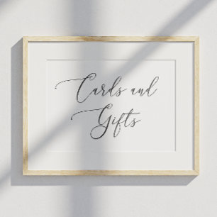Black & White Minimalist Wedding. Cards & Gifts Poster
