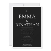 Black & White Minimalist Wedding Invitation
