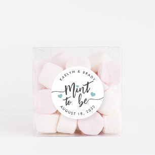 Black & White Mint to Be Wedding Favour Classic Round Sticker