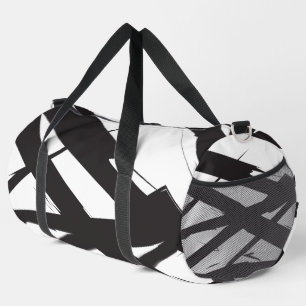 Black & White Modern Abstract Art Line Decorative Duffle Bag
