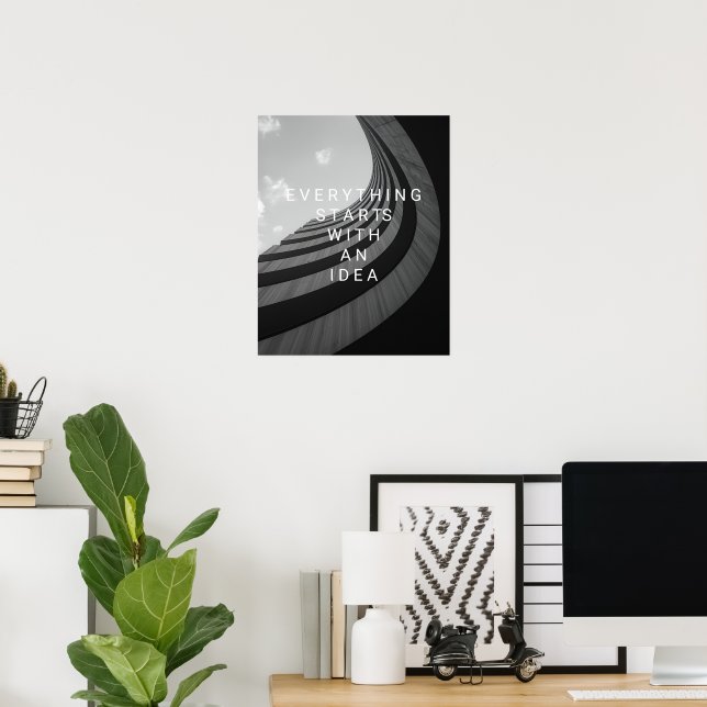 Black & White Modern Architecture Motivational Poster (Home Office)