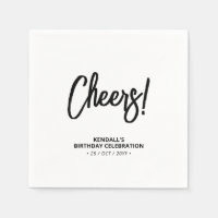 Black & White | Modern Brush Lettering Cheers!