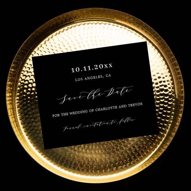 Black white modern budget wedding Save the Date Flyer (Creator Uploaded)