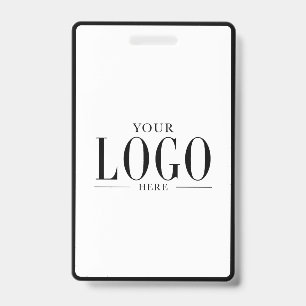 Black White Modern Business Logo Photo Salon Spa  ID Badge