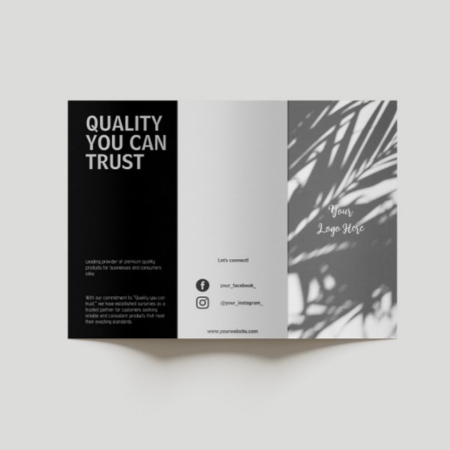 Black & White Modern Business Trifold Brochure  (Creator Uploaded)
