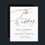 Black White Modern Calligraphy Wedding Program<br><div class="desc">Black White Modern Calligraphy Wedding Program  - part of a collection</div>