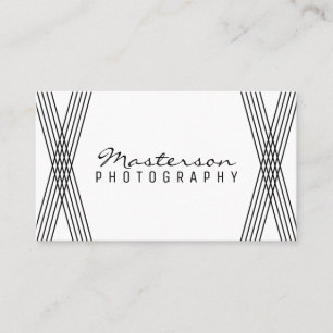 Black & White Modern Deco Business Card
