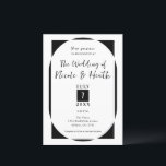 Black & White Modern Minimal Save the Date Invitation<br><div class="desc">customise for your event</div>