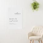 Black | White Modern Minimal Wedding Welcome Sign