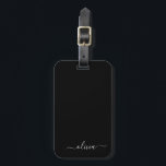 Black White Modern Minimalist Elegant Monogram Luggage Tag<br><div class="desc">Introducing our Black and White Minimalist Modern Monogram Collection: Embrace simplicity and sophistication with our minimalist designs, curated to elevate your style effortlessly. Crafted with a keen eye for modern aesthetics, this collection features sleek black and white designs accentuated by personalised monograms. From chic stationery to versatile accessories, our collection...</div>