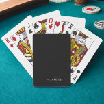 Black White Modern Minimalist Elegant Monogram Playing Cards<br><div class="desc">Introducing our Black and White Minimalist Modern Monogram Collection: Embrace simplicity and sophistication with our minimalist designs, curated to elevate your style effortlessly. Crafted with a keen eye for modern aesthetics, this collection features sleek black and white designs accentuated by personalised monograms. From chic stationery to versatile accessories, our collection...</div>