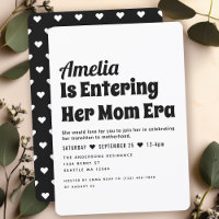 Black White Modern Mum Era Minimalist Baby Shower