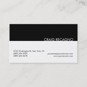 Black & White Modern Professional Business Card