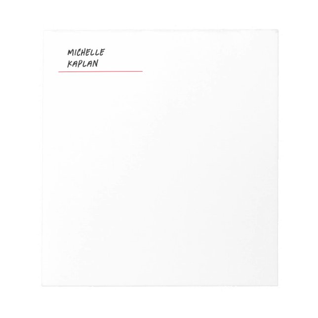 Black & White Modern Professional Exclusive Notepad (Front)