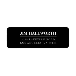 Black & White Modern Return Address