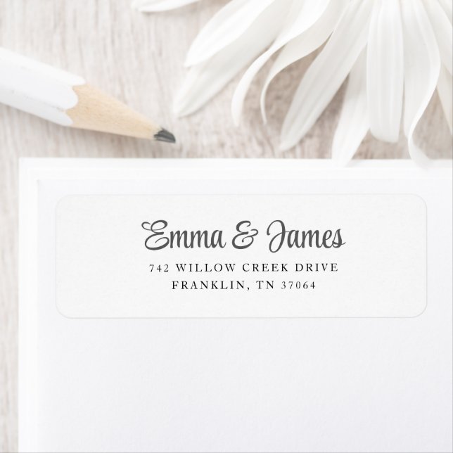 Black & White Modern Script Wedding (Insitu)
