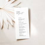 Black & White Modern "Time To Feast" Wedding Menu<br><div class="desc">This sleek and contemporary menu design seamlessly combines classic black and white aesthetics, creating a sophisticated touch for your wedding reception. The bold 'Time To Feast' inscription adds a playful element, inviting guests to savour the culinary delights ahead. With its modern presentation, this menu not only informs but also enhances...</div>