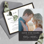 Black & White Modern Typography Photo Wedding Announcement Postcard<br><div class="desc">Black and White Modern Typography Minimalist Photo Wedding Save The Date Announcement Postcard. Let your family, friends and colleagues know that you have set a date for your wedding celebration with this elegant, stylish and modern wedding save the date invitation card. All the texts are pre-arranged for you to personalise...</div>