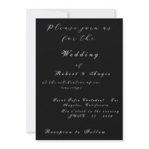 Black & White Modern Wedding Invitation