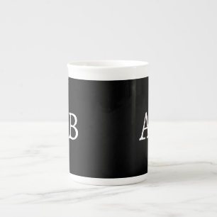 Black White Monogram Brand Name Classic mug