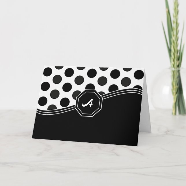 Black & White Monogram Cards (Front)