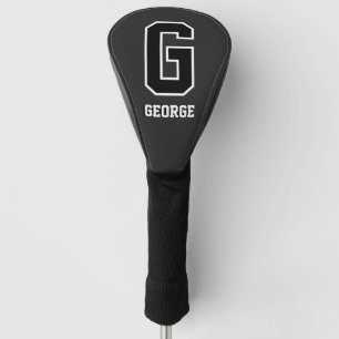 Black & White Monogram Golf Driver Head Cover