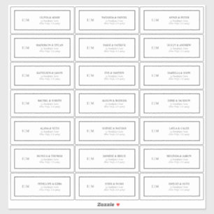 Black & White Monogram Guest Address 