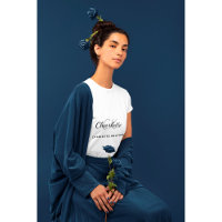 Black white monogram initails name minimalist