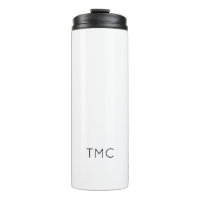 Black White Monogram Initials Classic 