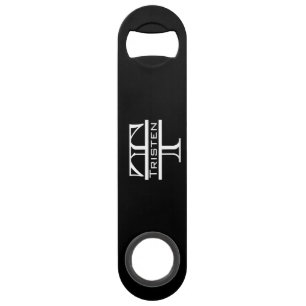 Black White Monogram Stylish Classic
